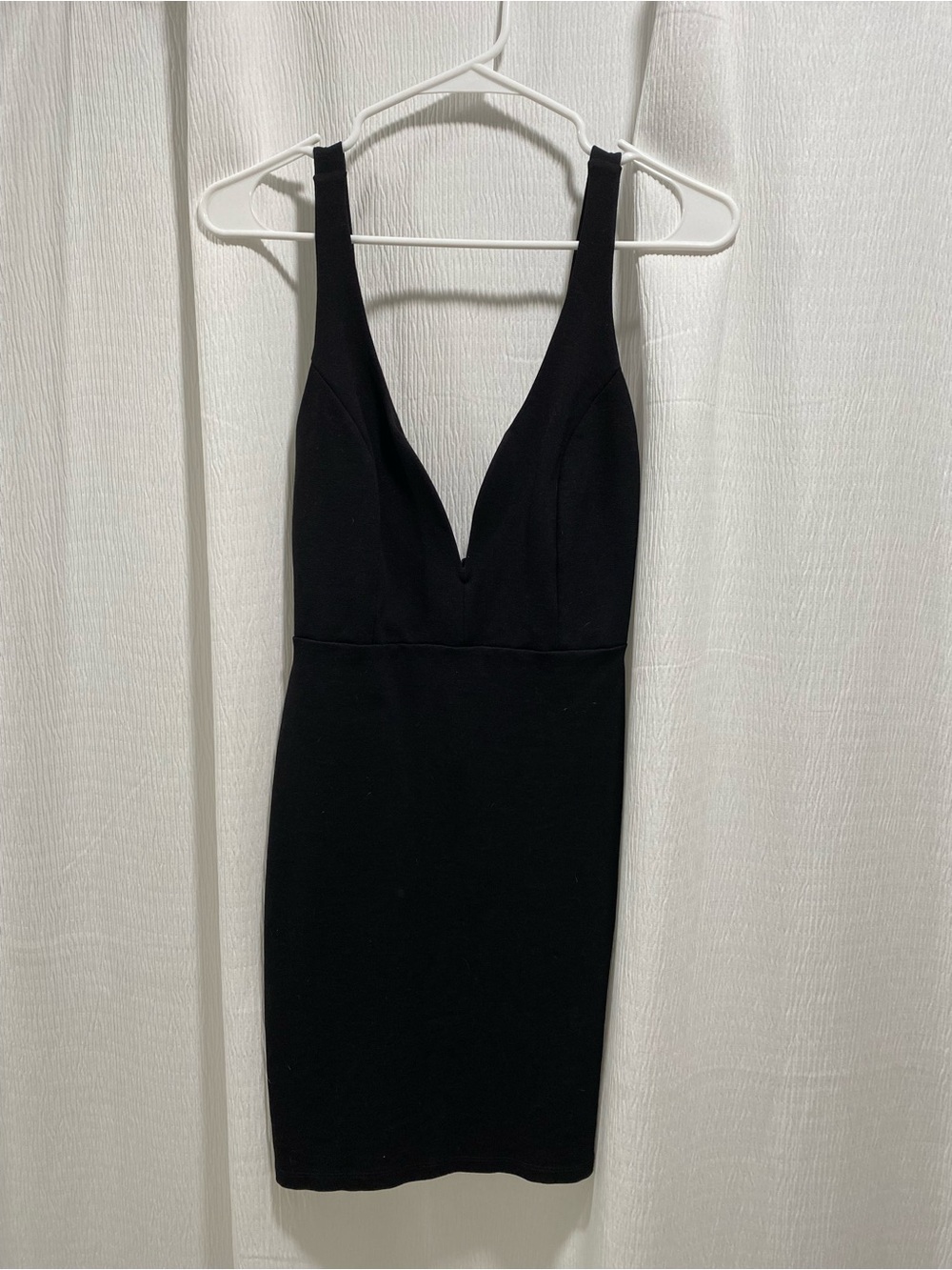 Lulu's Black Plunge V-Neck Mini Dress